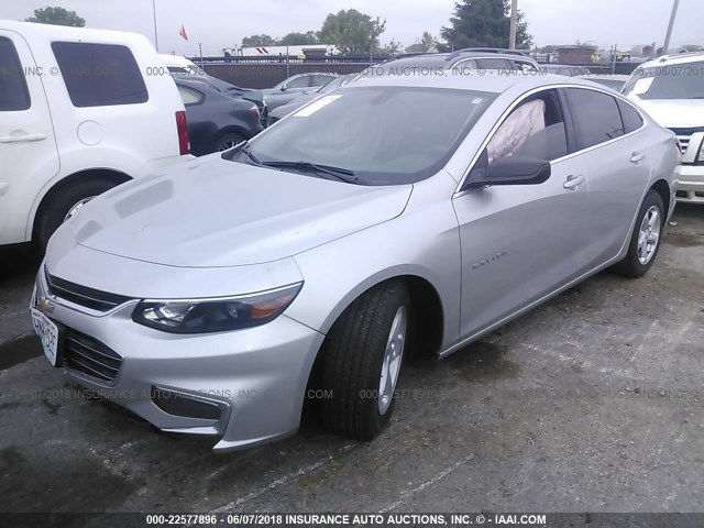 1G1ZB5ST4HF139961 - 2017 CHEVROLET MALIBU LS SILVER photo 2