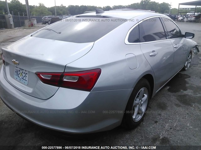 1G1ZB5ST4HF139961 - 2017 CHEVROLET MALIBU LS SILVER photo 4