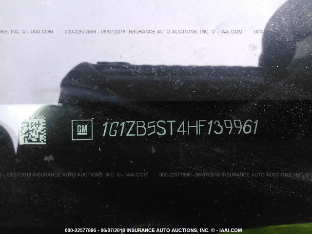 1G1ZB5ST4HF139961 - 2017 CHEVROLET MALIBU LS SILVER photo 9