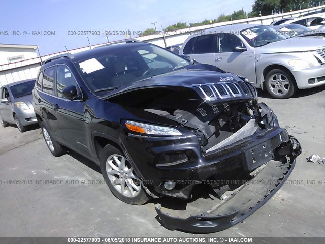 1C4PJLCSXFW712645 - 2015 JEEP CHEROKEE LATITUDE BLACK photo 1