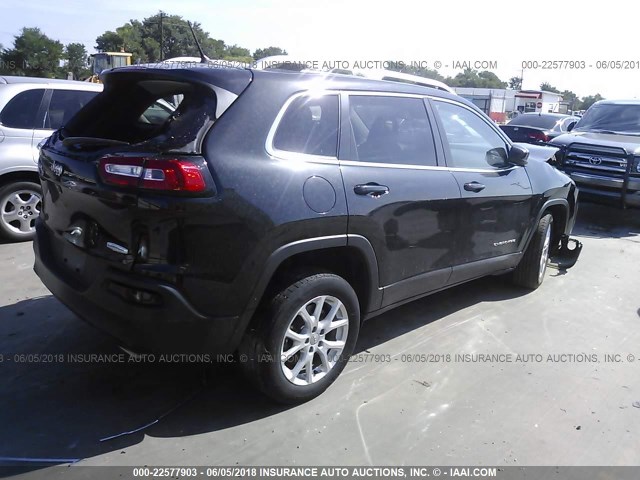 1C4PJLCSXFW712645 - 2015 JEEP CHEROKEE LATITUDE BLACK photo 4