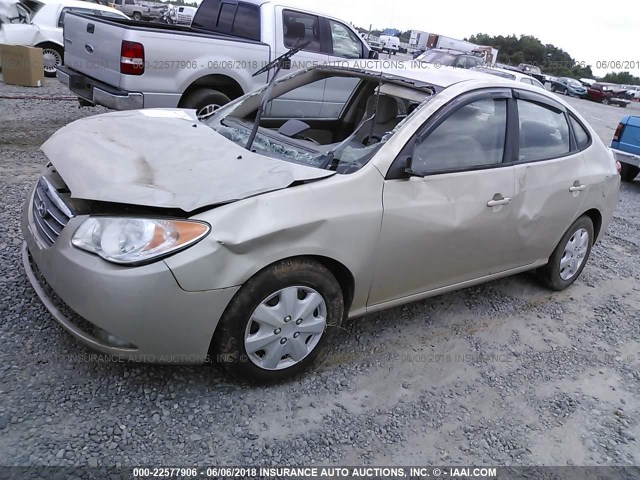 KMHDU46D39U632502 - 2009 HYUNDAI ELANTRA GLS/SE GOLD photo 2