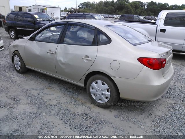 KMHDU46D39U632502 - 2009 HYUNDAI ELANTRA GLS/SE GOLD photo 3