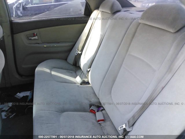 KNAFE121685540178 - 2008 KIA SPECTRA EX/LX/SX SILVER photo 8