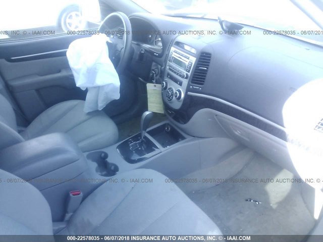 5NMSG13D77H072266 - 2007 HYUNDAI SANTA FE GLS GRAY photo 5