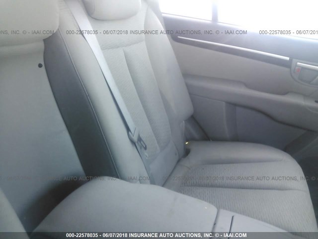 5NMSG13D77H072266 - 2007 HYUNDAI SANTA FE GLS GRAY photo 8