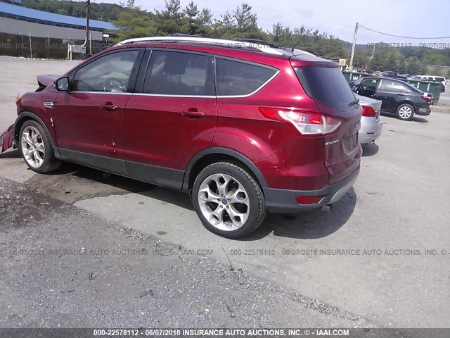 1FMCU0J99DUA77202 - 2013 FORD ESCAPE TITANIUM RED photo 3