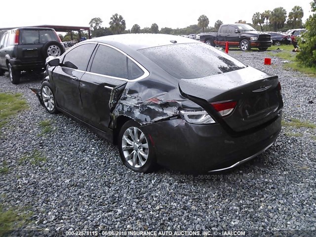 1C3CCCCB7FN545440 - 2015 CHRYSLER 200 C GRAY photo 3