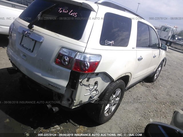 1GKEV237X8J254756 - 2008 GMC ACADIA SLT-1 Weiß Foto 4