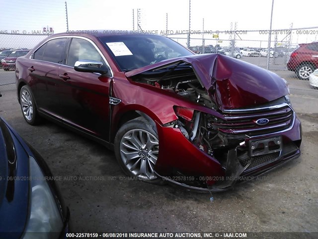 1FAHP2F86EG183268 - 2014 FORD TAURUS LIMITED RED photo 1