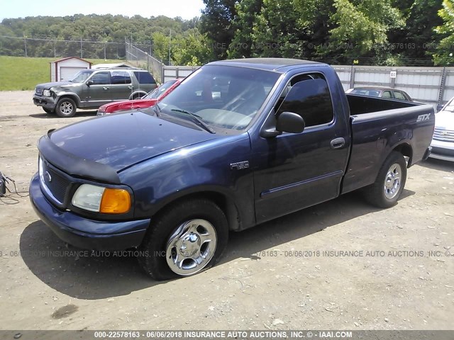 2FTRF17254CA76427 - 2004 FORD F-150 HERITAGE CLASSIC Dark Blue photo 2