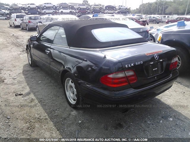 WDBLK65G5XT013253 - 1999 MERCEDES-BENZ CLK 320 BLACK photo 3