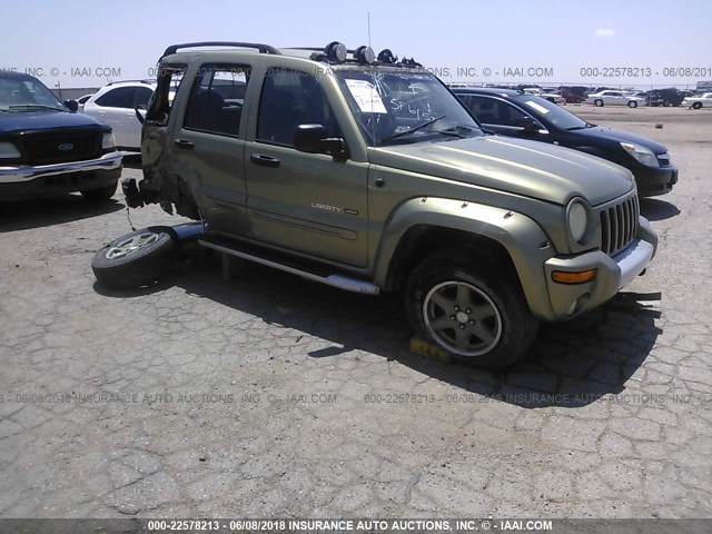 1J4GL38K52W332474 - 2002 JEEP LIBERTY RENEGADE GREEN photo 1