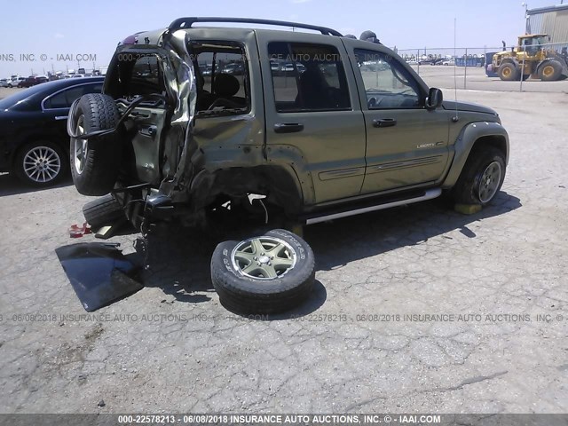 1J4GL38K52W332474 - 2002 JEEP LIBERTY RENEGADE GREEN photo 4