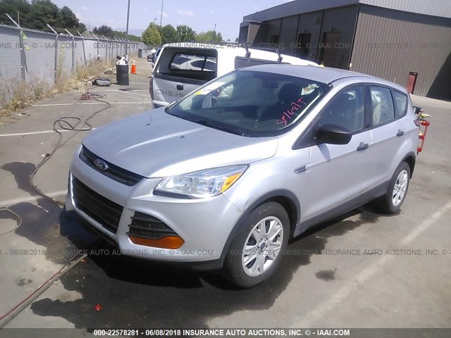 1FMCU0F70FUB12705 - 2015 FORD ESCAPE S SILVER photo 2