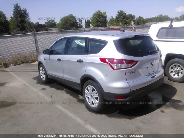 1FMCU0F70FUB12705 - 2015 FORD ESCAPE S SILVER photo 3