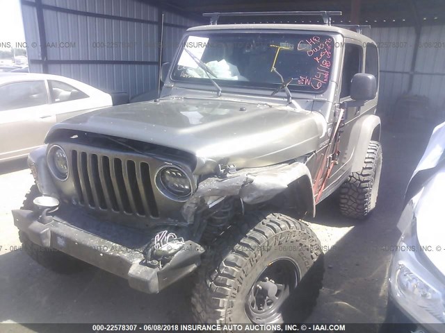 1J4FA49S16P732280 - 2006 JEEP WRANGLER / TJ SPORT GOLD photo 2