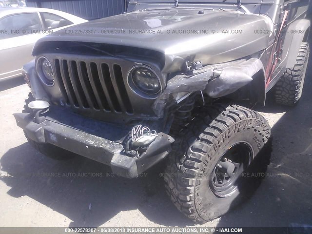 1J4FA49S16P732280 - 2006 JEEP WRANGLER / TJ SPORT GOLD photo 6