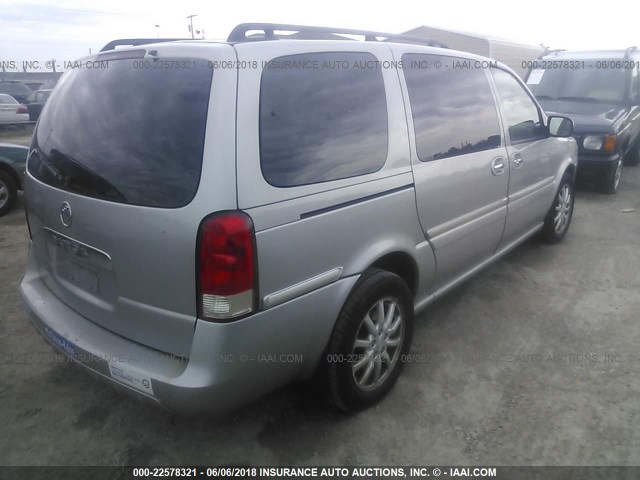 5GADV23L45D261573 - 2005 BUICK TERRAZA CX SILVER photo 4