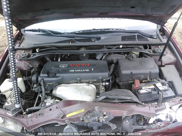 4T1BE32K13U241553 - 2003 TOYOTA CAMRY LE/XLE/SE წითელი ფოტო 10