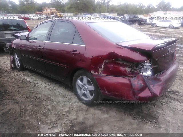 4T1BE32K13U241553 - 2003 TOYOTA CAMRY LE/XLE/SE წითელი ფოტო 3