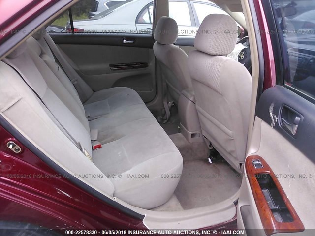 4T1BE32K13U241553 - 2003 TOYOTA CAMRY LE/XLE/SE წითელი ფოტო 8