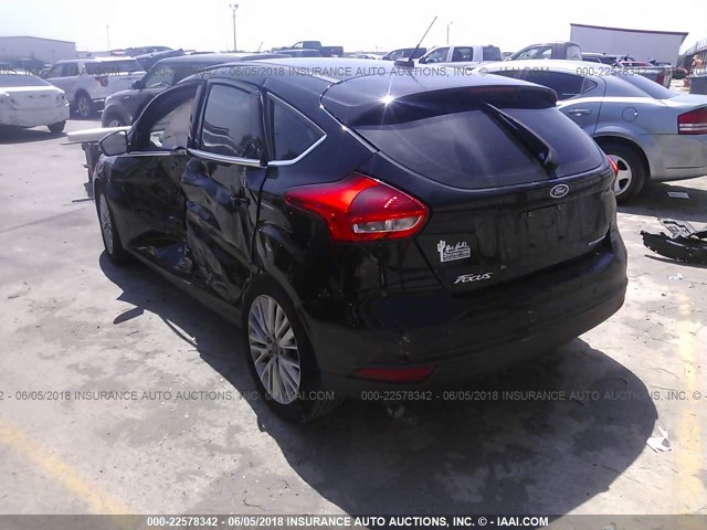 1FADP3N2XHL244506 - 2017 FORD FOCUS TITANIUM BLACK photo 3