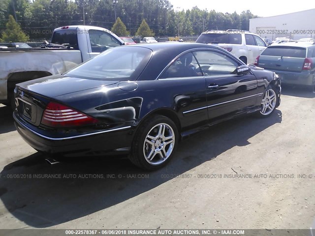 WDBPJ76J46A047392 - 2006 MERCEDES-BENZ CL 600 BLACK photo 4