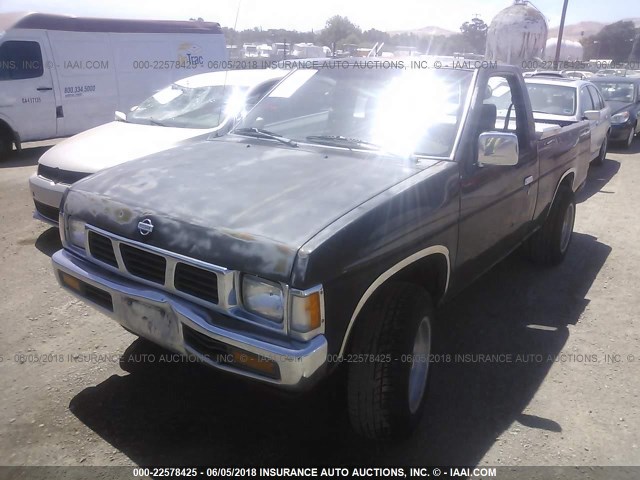 1N6SD11S8VC310337 - 1997 NISSAN TRUCK XE BLACK photo 2