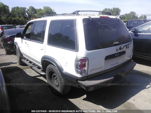 1FMZU83P0YZB77766 - 2000 FORD EXPLORER XLT WHITE photo 3