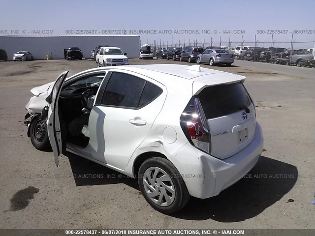 JTDKDTB37F1576578 - 2015 TOYOTA PRIUS C WHITE photo 3