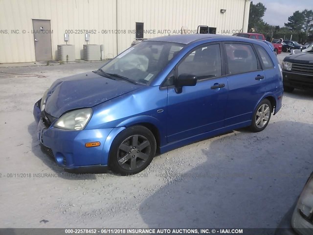 JS2RC62H665354157 - 2006 SUZUKI AERIO BLUE photo 2