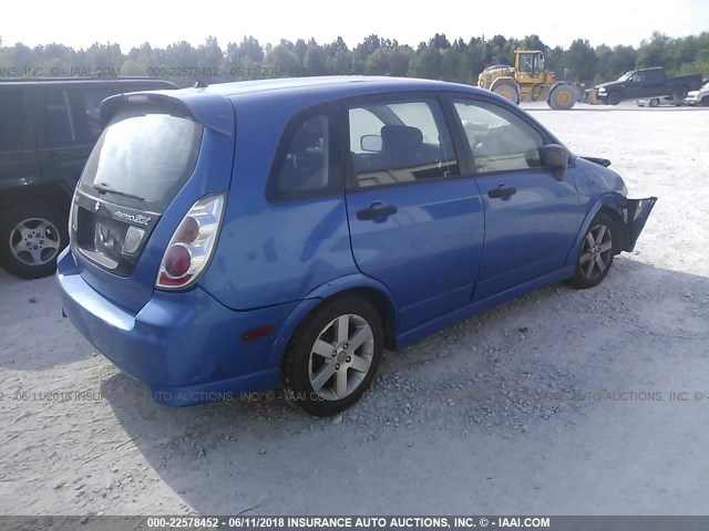 JS2RC62H665354157 - 2006 SUZUKI AERIO BLUE photo 4