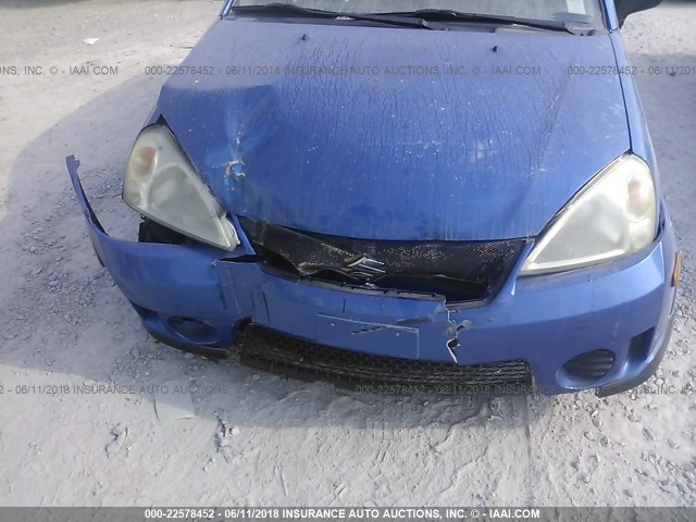 JS2RC62H665354157 - 2006 SUZUKI AERIO BLUE photo 6