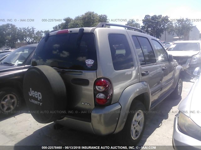 1J4GK48K37W586118 - 2007 JEEP LIBERTY SPORT TAN photo 4