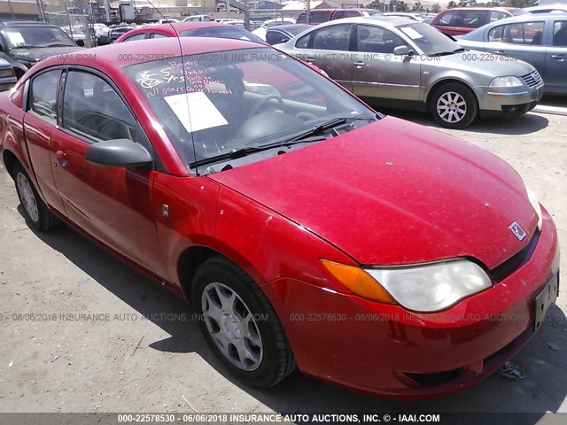 1G8AN12F43Z192465 - 2003 SATURN ION LEVEL 2 RED photo 1