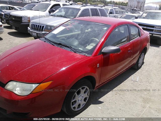 1G8AN12F43Z192465 - 2003 SATURN ION LEVEL 2 RED photo 2