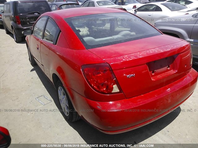 1G8AN12F43Z192465 - 2003 SATURN ION LEVEL 2 Qırmızı foto 3