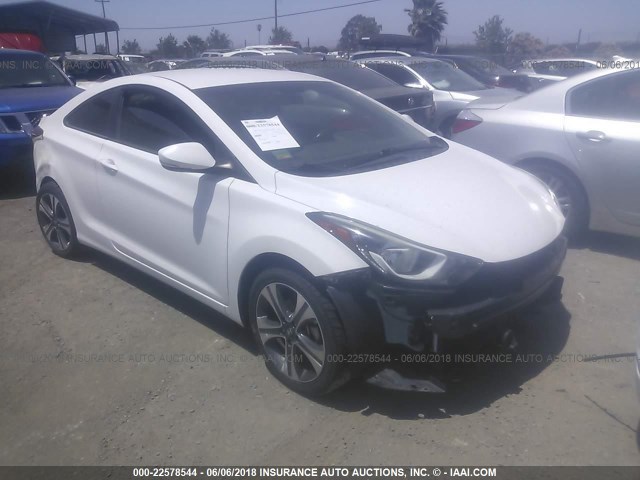 KMHDH6AH7EU026432 - 2014 HYUNDAI ELANTRA COUPE GS/SE WHITE photo 1