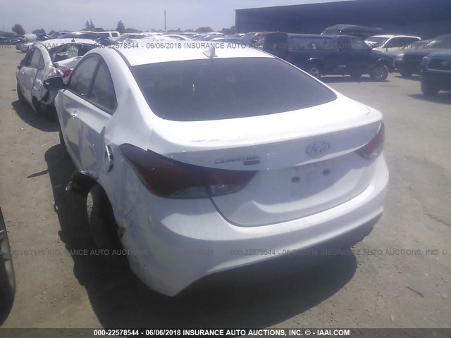 KMHDH6AH7EU026432 - 2014 HYUNDAI ELANTRA COUPE GS/SE WHITE photo 3