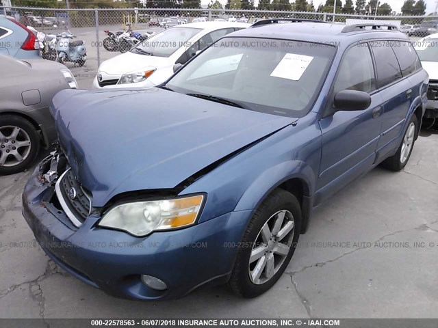 4S4BP61CX76321319 - 2007 SUBARU LEGACY OUTBACK 2.5I BLUE photo 2