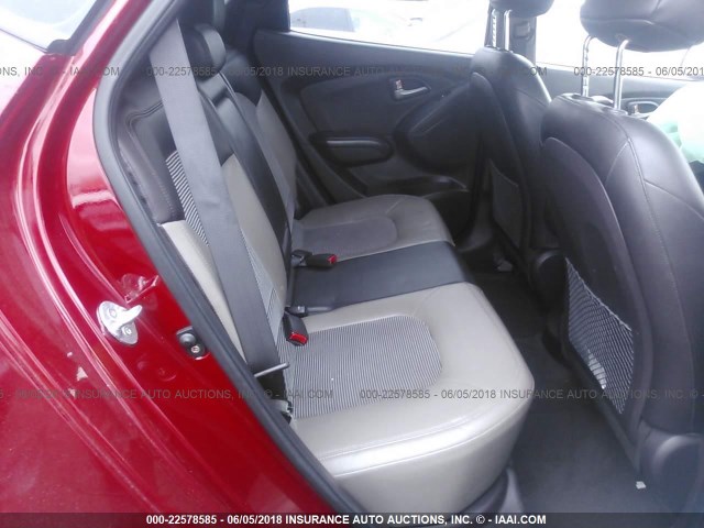 KM8JUCAC1AU099260 - 2010 HYUNDAI TUCSON GLS/LIMITED RED photo 8