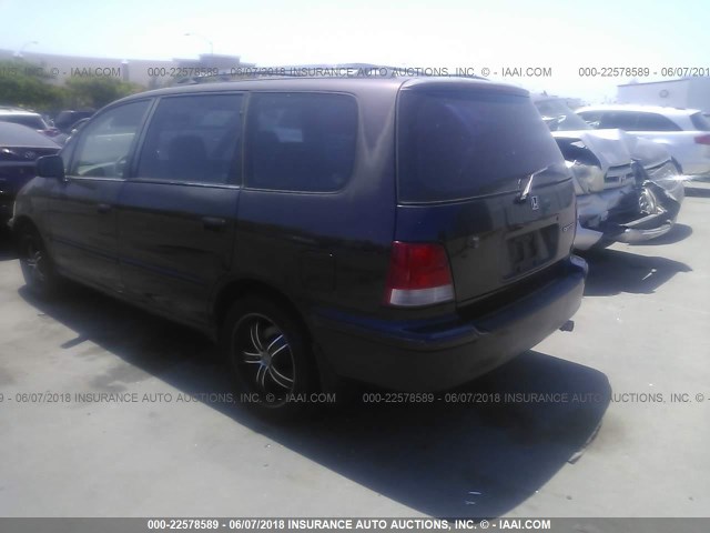 JHMRA3861WC003204 - 1998 HONDA ODYSSEY LX/EX PURPLE photo 3