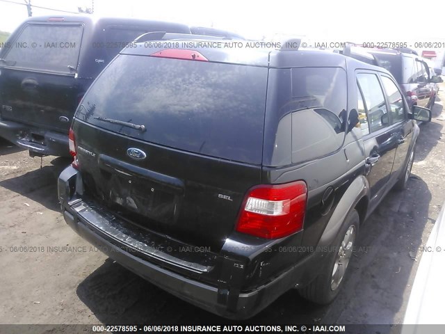 1FMZK02125GA47306 - 2005 FORD FREESTYLE SEL BLACK photo 4