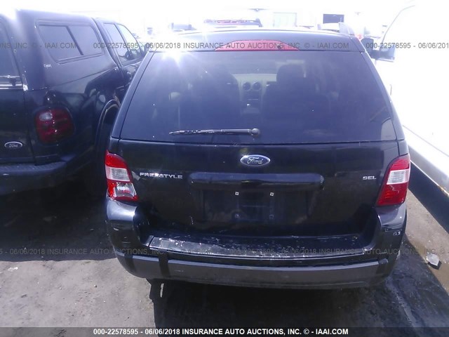 1FMZK02125GA47306 - 2005 FORD FREESTYLE SEL BLACK photo 6