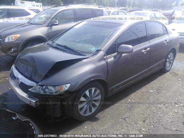 2HGFA1F92BH507940 - 2011 HONDA CIVIC EXL BROWN photo 2