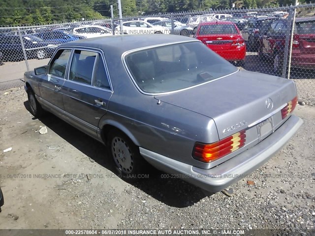 WDBCA35D6HA349644 - 1987 MERCEDES-BENZ 420 SEL SILVER photo 3