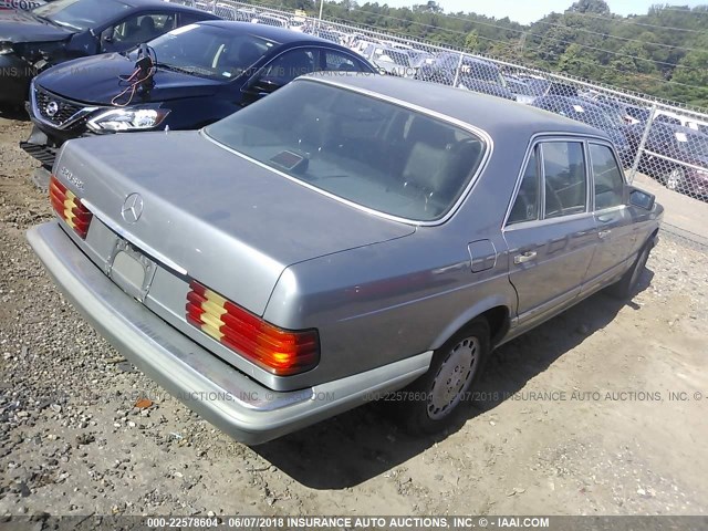 WDBCA35D6HA349644 - 1987 MERCEDES-BENZ 420 SEL SILVER photo 4