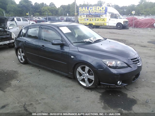 JM1BK143651283521 - 2005 MAZDA 3 HATCHBACK GRAY photo 1