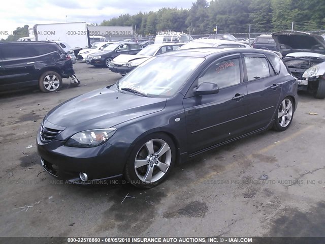 JM1BK143651283521 - 2005 MAZDA 3 HATCHBACK GRAY photo 2